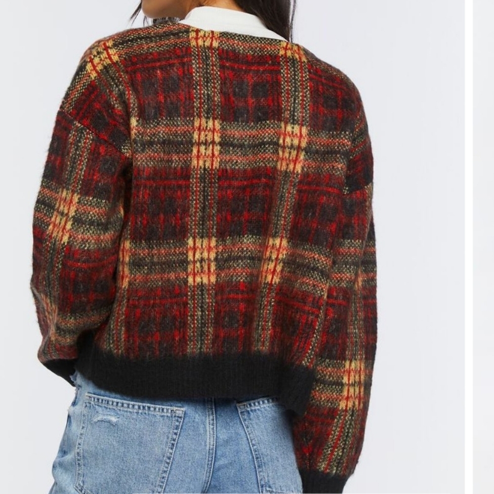 FOREVER 21 Plaid Cardigan Sweater, Size S - Picture 6 of 15